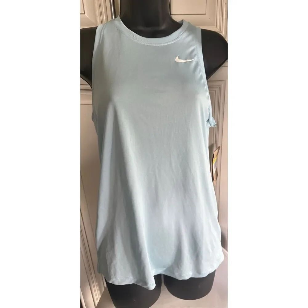 Nike Women's Dri-FIT Sleeveless Athletic Training Tank Top Blue Size Small NWT